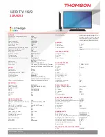 Preview for 2 page of THOMSON 32FU5253 Specifications