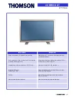 Preview for 1 page of THOMSON 42 WM 04 ST Specification