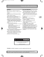 Preview for 3 page of THOMSON 42PB120S4 Owner'S Manual