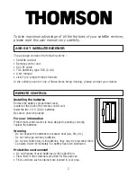 THOMSON ASR08T User Manual preview