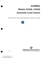 Предварительный просмотр 1 страницы THOMSON AUDIMAX 4440A Operating And Maintenance Instructions Manual