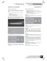 Предварительный просмотр 23 страницы THOMSON BDT100D User Manual