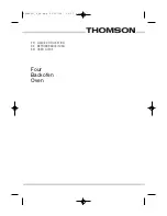 THOMSON BOT630MXD User Manual preview