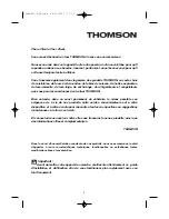 Preview for 2 page of THOMSON BOT63PXD User Manual