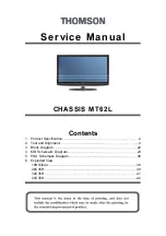 Preview for 1 page of THOMSON CHASSIS MT62L Service Manual