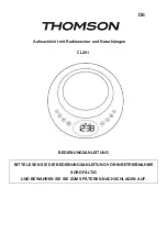 Предварительный просмотр 61 страницы THOMSON CL201 Operating Instructions Manual