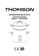 Preview for 14 page of THOMSON COUSCOOK THCS07860 User Manual