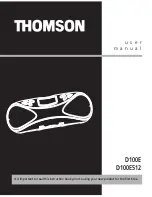 Preview for 1 page of THOMSON D100E User Manual