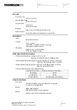 Предварительный просмотр 9 страницы THOMSON DBE 4120 Configuration Manual