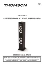 Предварительный просмотр 62 страницы THOMSON DS120DABCD Operating Instructions Manual