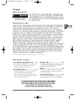 THOMSON DTH8640 User Manual preview