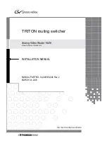 Preview for 1 page of THOMSON Grass Valley Triton TTN-BVS-1616 Installation Manual