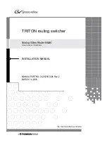 Preview for 1 page of THOMSON GRASS VALLEY Triton TTN-BVS-6464 Installation Manual