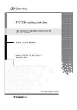 Preview for 1 page of THOMSON Grass Valley Triton TTN-HDS-0808 Installation Manual