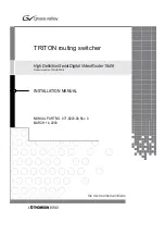 THOMSON Grass Valley Triton TTN-HDS-1616 Installation Manual preview