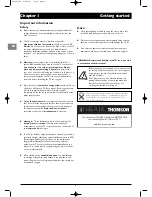 Preview for 2 page of THOMSON ITC251 Owner'S Manual