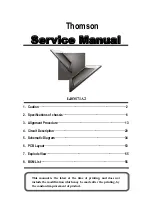 THOMSON L40M71A2 Service Manual preview