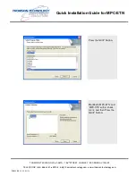 Предварительный просмотр 6 страницы THOMSON MPC-ETN - QUICK Quick Installation Manual