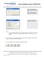 Предварительный просмотр 9 страницы THOMSON MPC-ETN - QUICK Quick Installation Manual