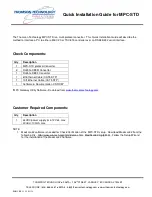 Preview for 1 page of THOMSON MPC-STD - QUICK Quick Installation Manual