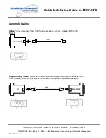 Preview for 2 page of THOMSON MPC-STD - QUICK Quick Installation Manual