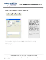 Preview for 10 page of THOMSON MPC-STD - QUICK Quick Installation Manual