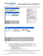 Preview for 12 page of THOMSON MPC-STD - QUICK Quick Installation Manual