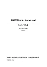 Preview for 1 page of THOMSON MT31AS Service Manual