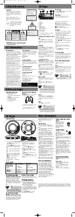 Предварительный просмотр 2 страницы THOMSON RP2621 - Personal MP3/CD Player User Manual