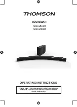 Preview for 9 page of THOMSON SBC250BT Operating Instructions Manual