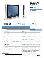 Preview for 1 page of THOMSON Scenium 46LB330B5 Specification Sheet