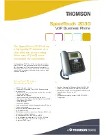 Preview for 1 page of THOMSON SPEEDTOUCH 2030 Datasheet