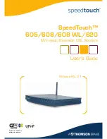 THOMSON SpeedTouch 605 User Manual preview