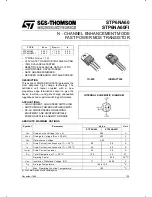 THOMSON STP6NA60 Applications предпросмотр