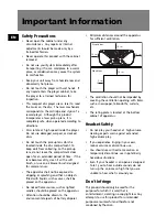 Preview for 4 page of THOMSON TM9178 Manual