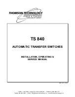 THOMSON TS 840 Service Manual preview