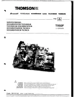 Предварительный просмотр 1 страницы THOMSON TX92F Service Manual