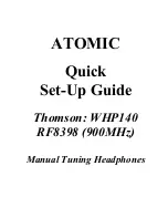 Preview for 1 page of THOMSON WHP140 RF8398 Quick Setup Manual