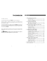 Preview for 2 page of THOMSON WTT1480I Installation And Operating Instructions Manual