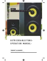 Thonet & Vander hoch Operation Manual preview