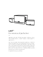 Preview for 3 page of Thonet & Vander Laut Operation Manual