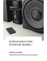 Thonet & Vander RATSEL BT Operation Manual preview