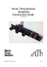 Preview for 1 page of Thonk Music Thing Modular SimpleEQ Construction Manual