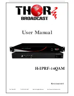 Thor Broadcast H-IPRF-16QAM User Manual preview
