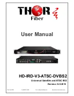 Preview for 1 page of Thor Broadcast Thor Fiber HD-IRD-V3-ATSC-DVBS2 User Manual