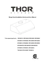 Предварительный просмотр 1 страницы Thor Kitchen CRH3001U Installation Manual And User'S Manual