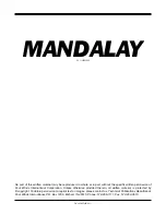 Preview for 1 page of Thor Motor Coach 2009 Mandalay Owner'S Manual