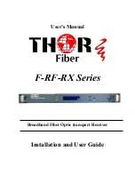 Предварительный просмотр 1 страницы THOR F-RF-RX Series Installation And User Manual