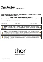 THOR GE542-N Installation And Operation Instructions Manual предпросмотр