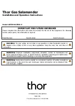 THOR GE559-N Assembly, Installation And Operation Instructions предпросмотр